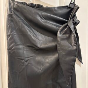 Elegant Black Wrap Skirt